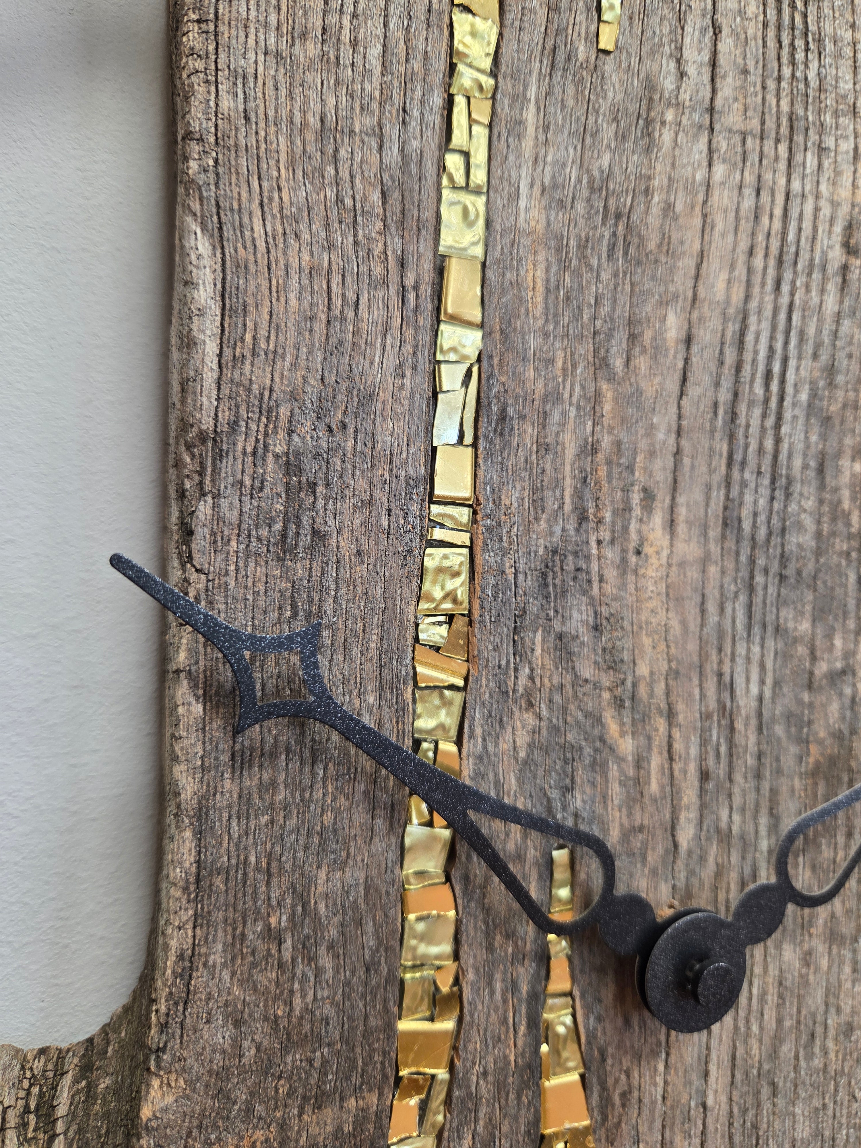 Sgualdini Simone Il Nido del Picchio orologio parete legno oro 90 cm