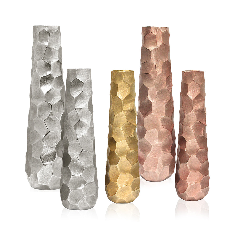Galore Home Tapered vaso pavimento argento Large