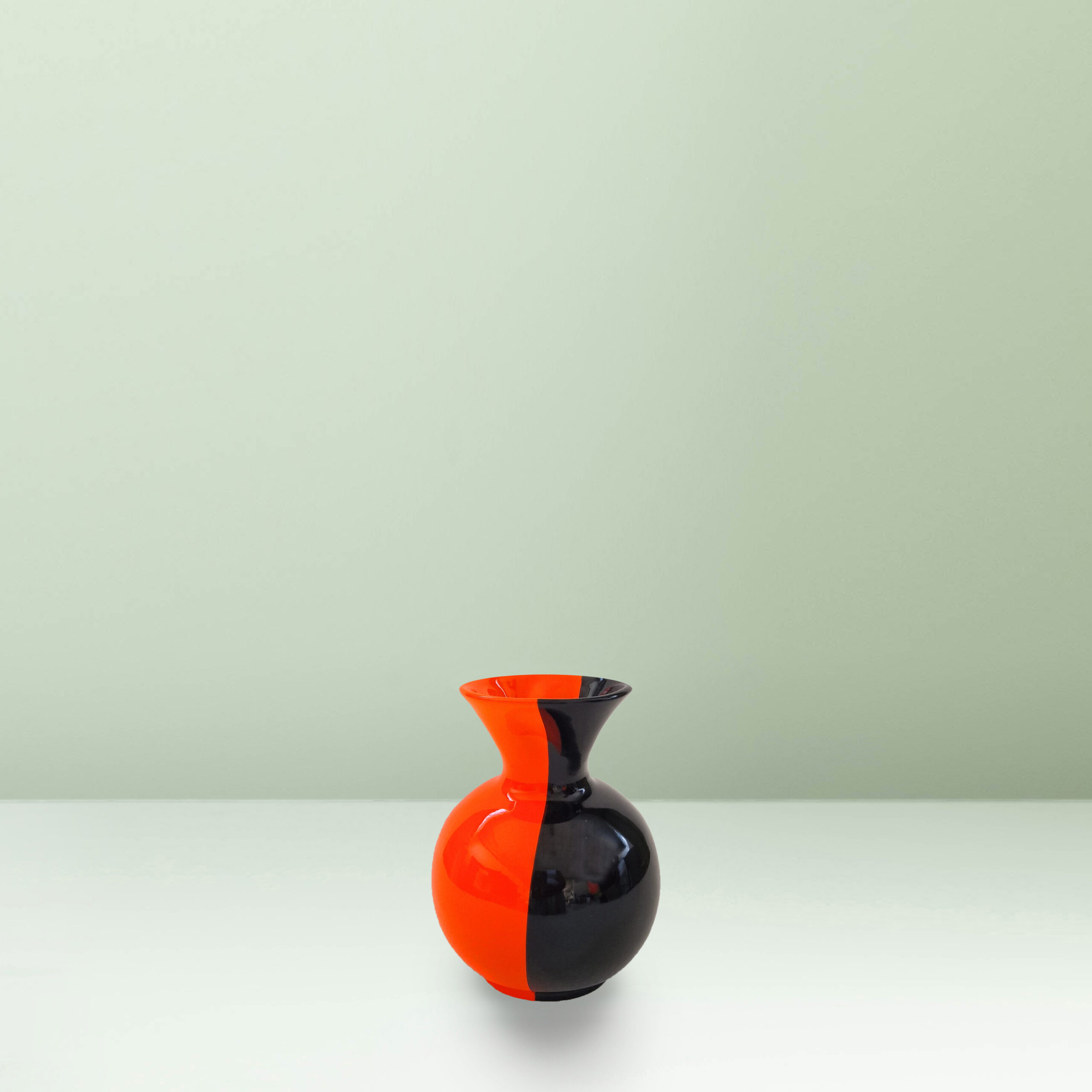 Ceramica Gatti 1928 Motor Valley MV23 vaso arancio fluo nero