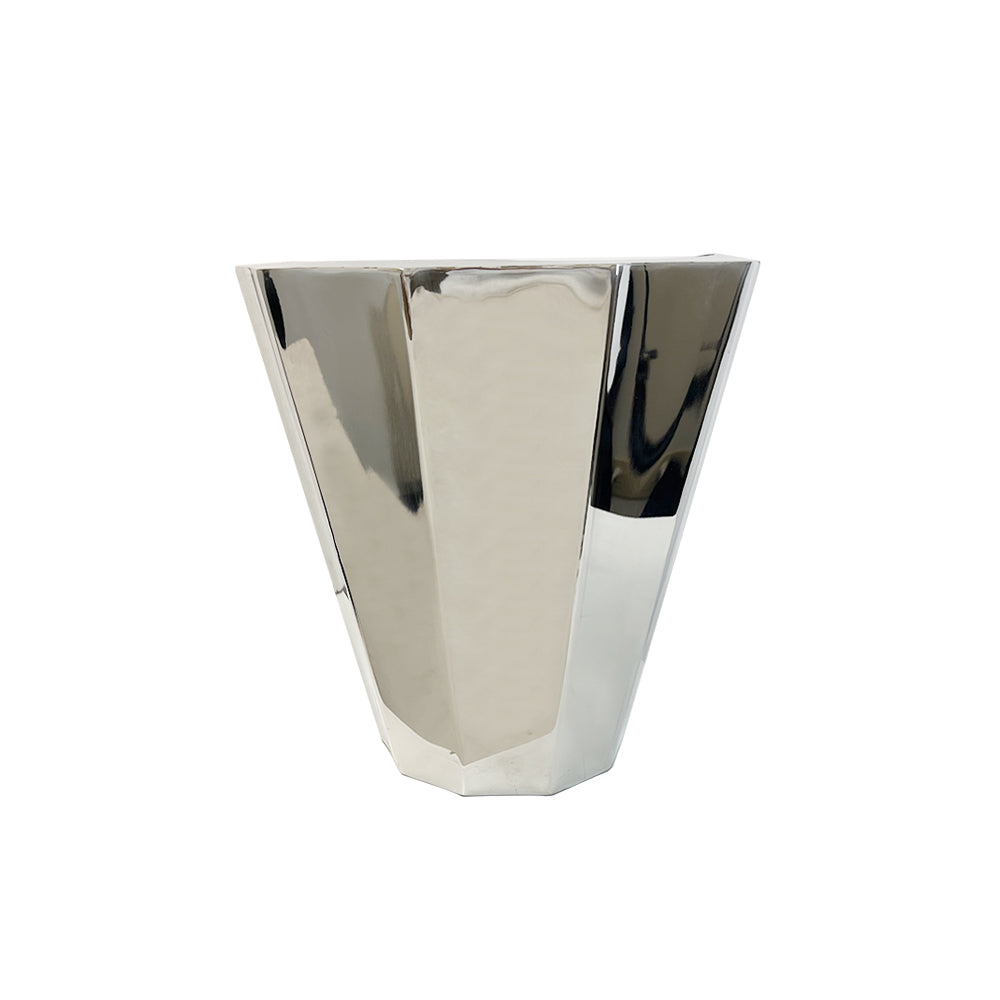 Galore Home Geometric fioriera bassa in alluminio oro
