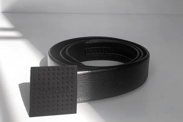 Cyrcus Design Diamond Belt cintura pelle naturale fibbia nylon