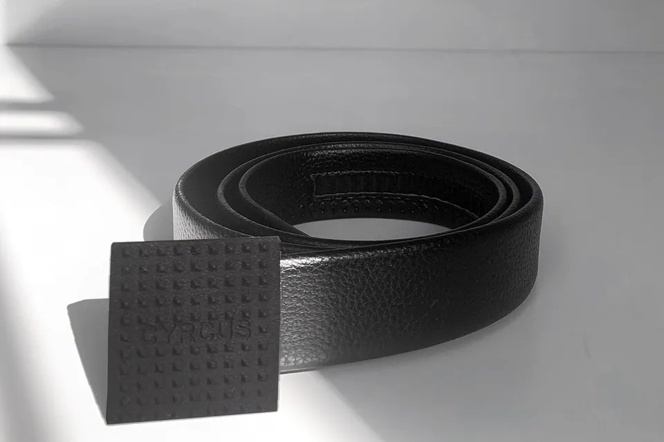 Cyrcus Design Diamond Belt cintura pelle naturale fibbia nylon