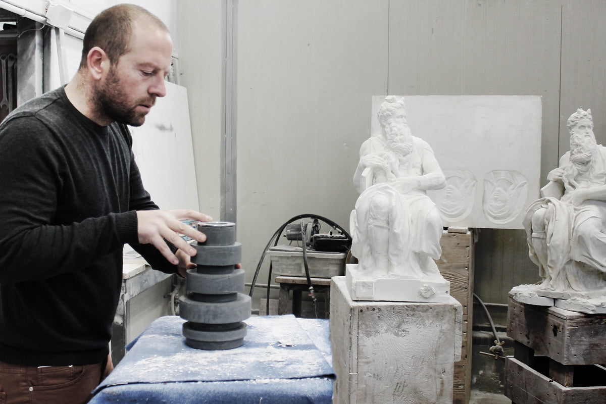 Cyrcus Design Anoi vaso anelli marmo Carrara componibile