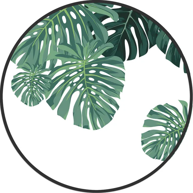 Galore Home Monstera Leaf quadro rotondo foglia verde