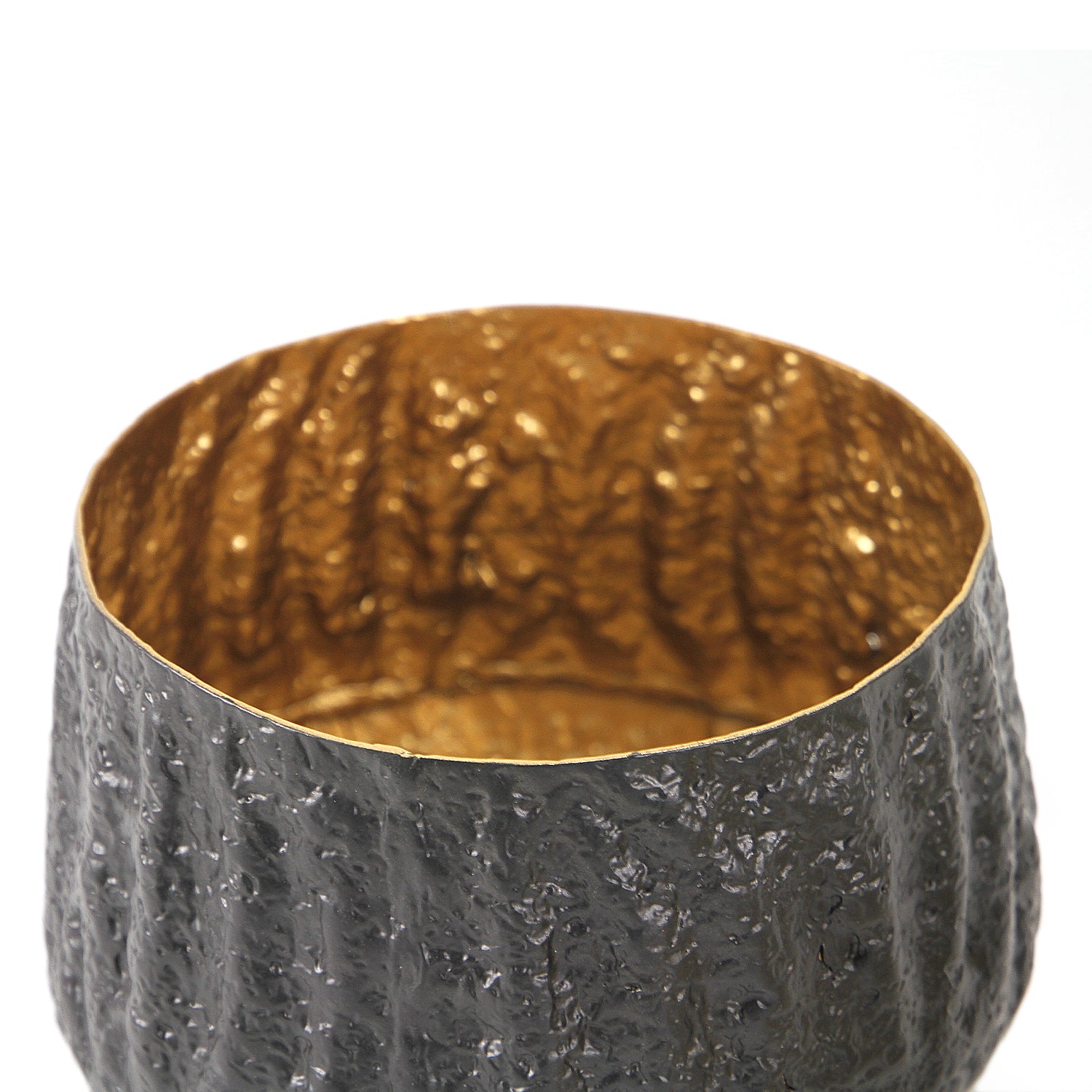 Galore Home Crushed vaso alluminio oro 11 cm