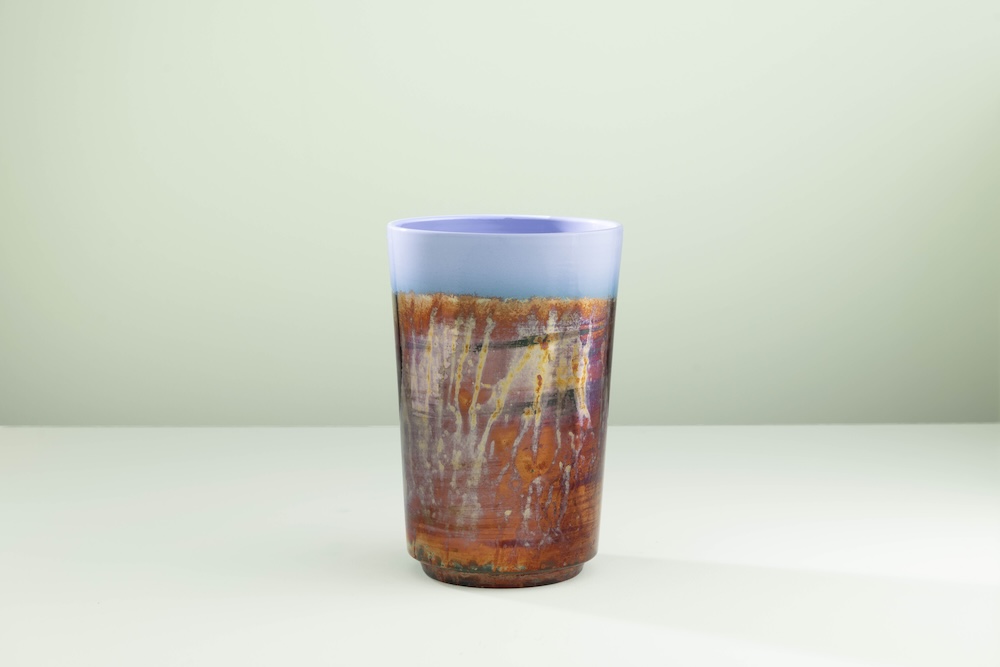 Ceramica Gatti 1928 Riflesso Alba Grande RM720 vaso riflessi metallici