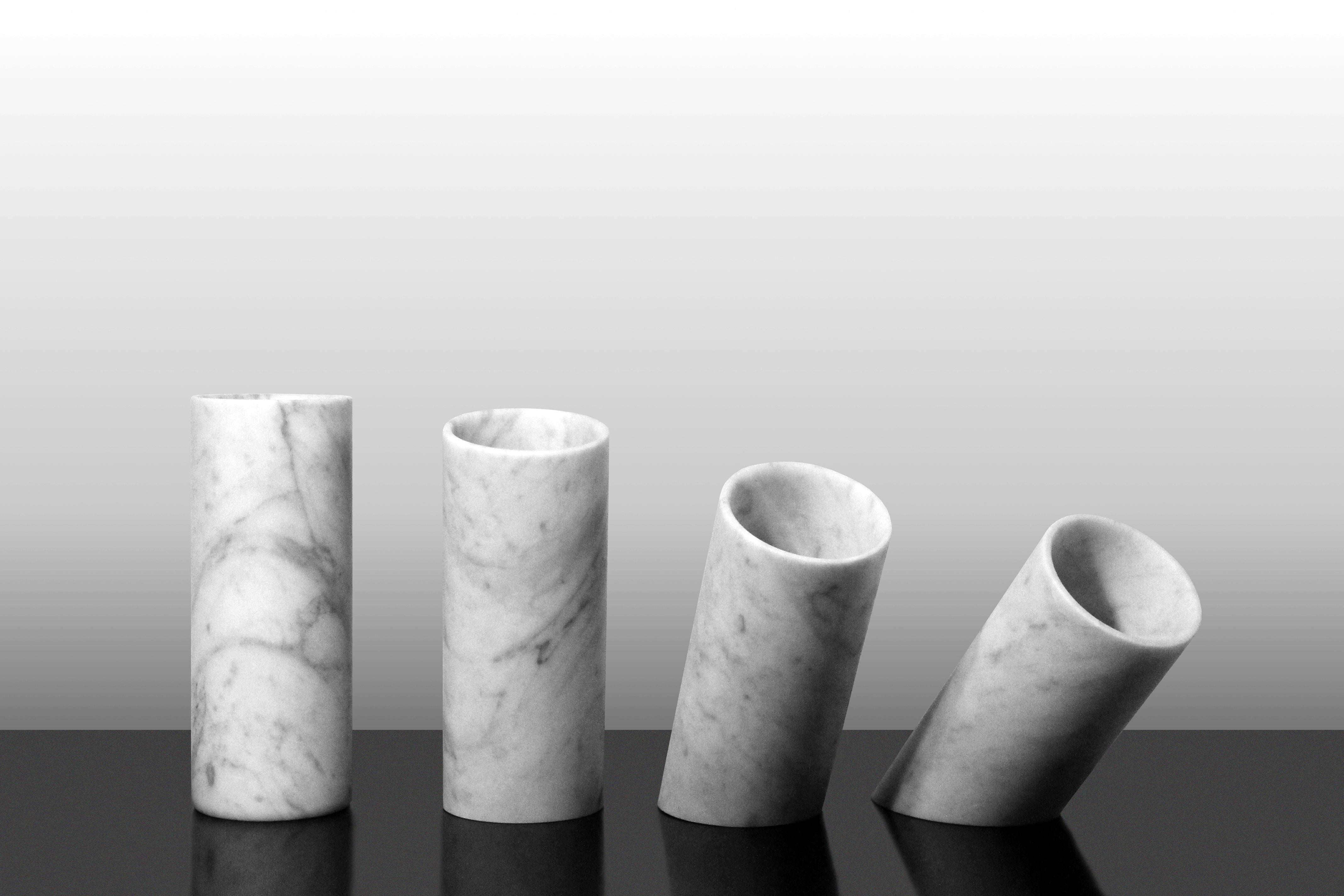 Cyrcus Design In-Equilibrio scultura marmo bianco Carrara
