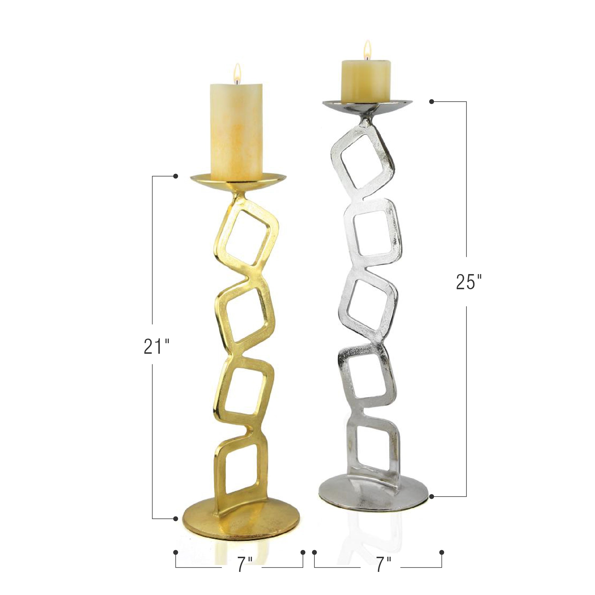 Galore Home Geometric portacandele oro Small in alluminio