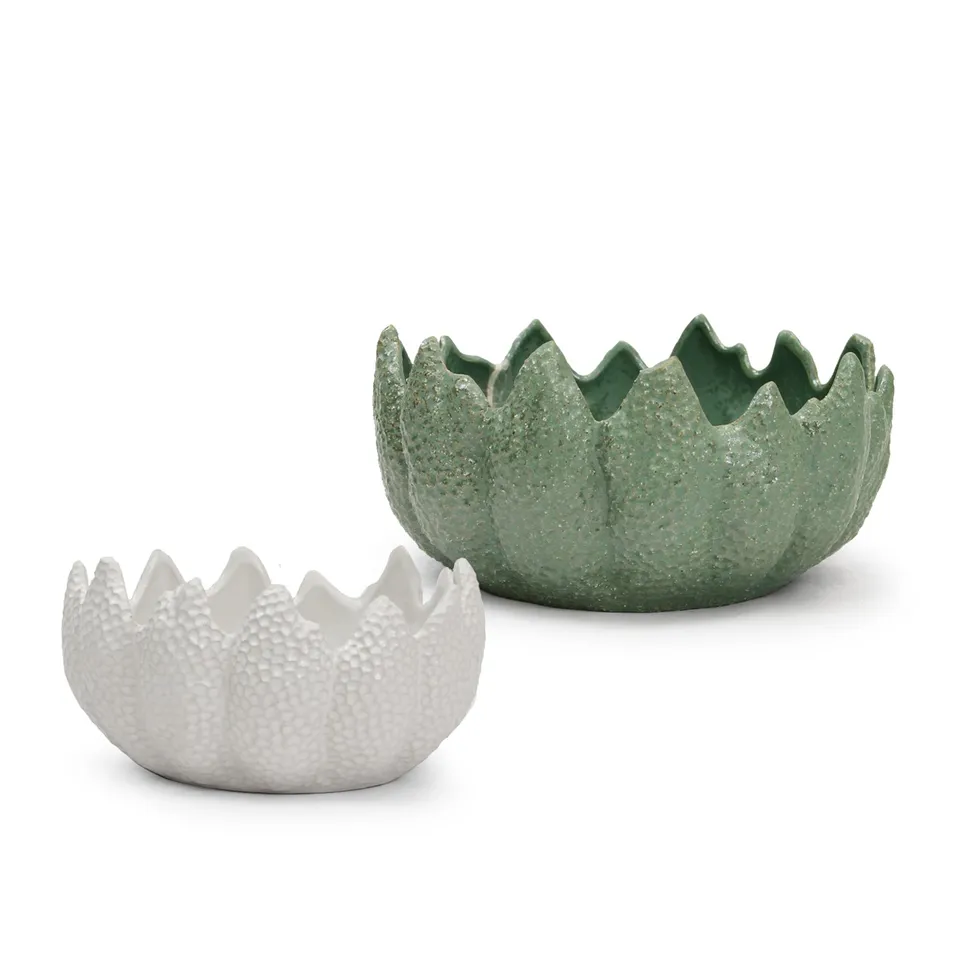 Galore Home Aurora Crest vaso ceramica piccolo bianco
