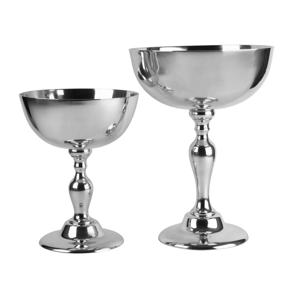 Galore Home Pedestal Bowl coppa oro large in alluminio