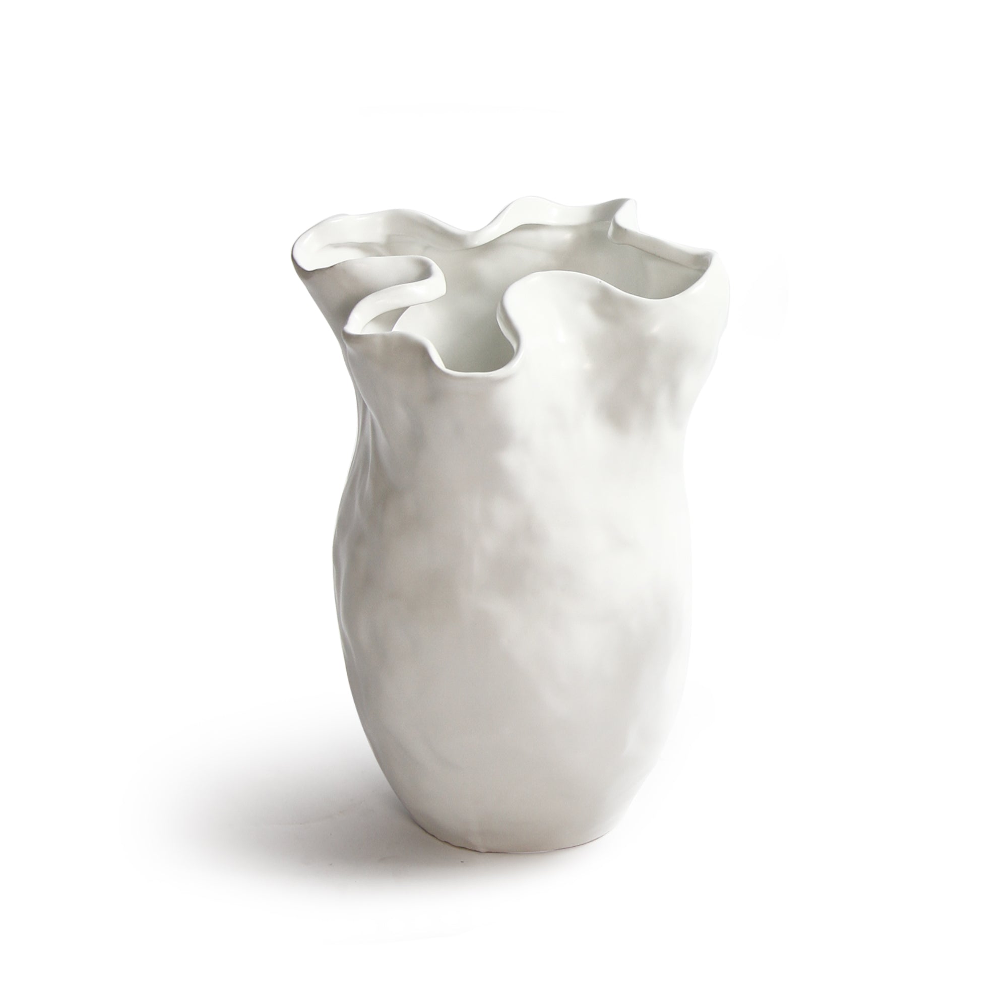 Galore Home Nature Fold CCE37 vaso ceramica bianco