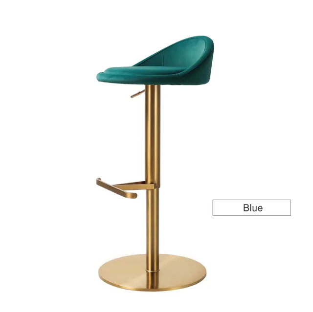 Galore Home Eclipse sgabello bar blu velluto