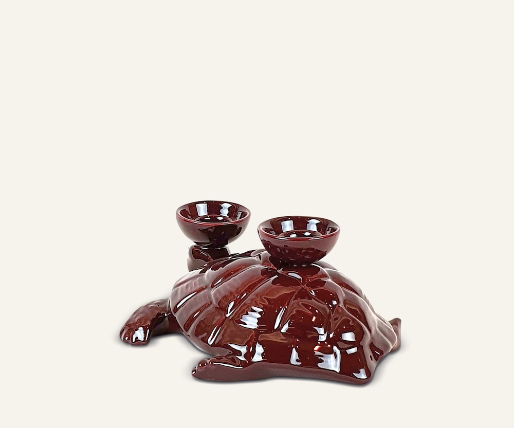 Ceramica Gatti 1928 Luce Selvaggia AC824 scultura tartaruga dipinta a mano
