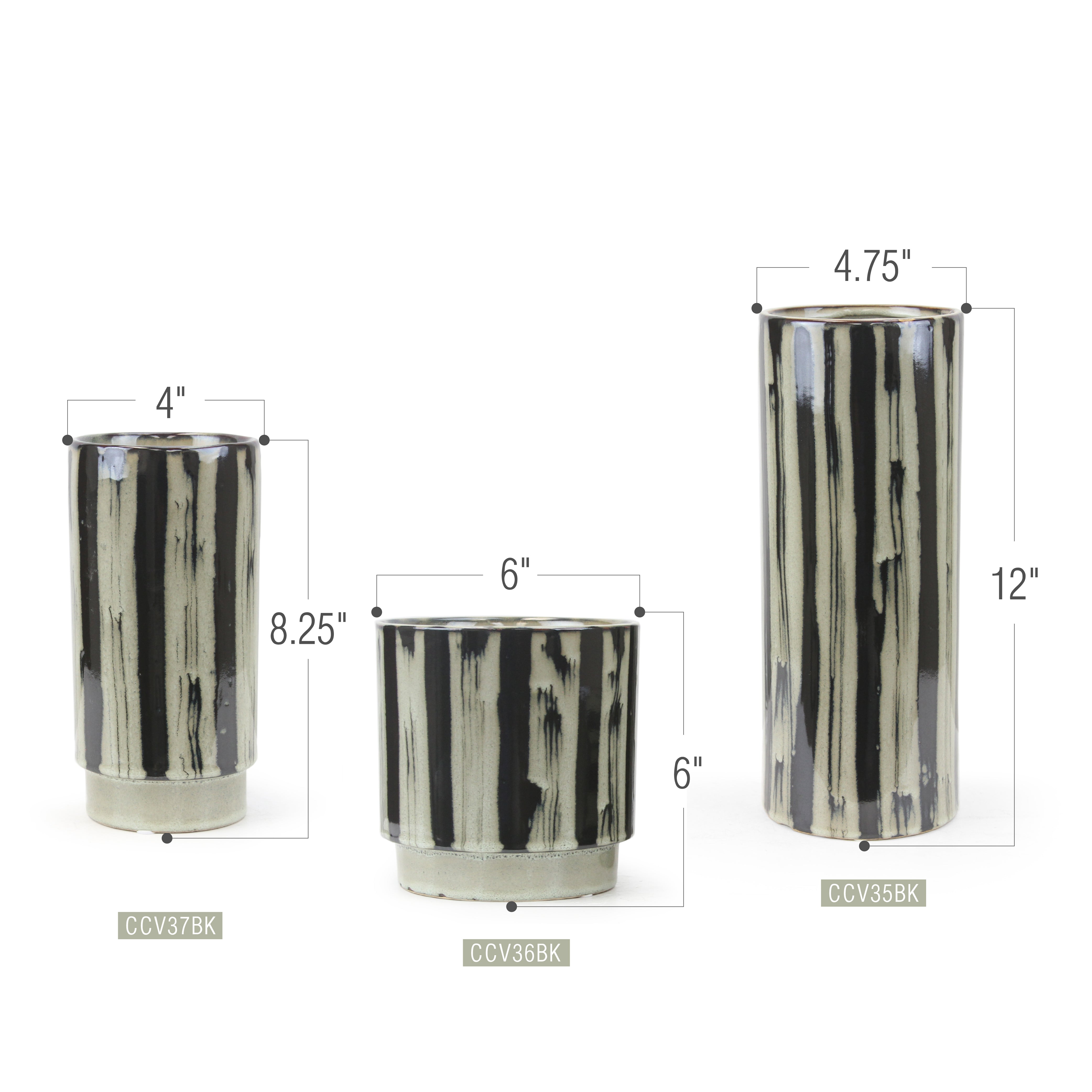 Galore Home Calligraphy vaso ceramica grande