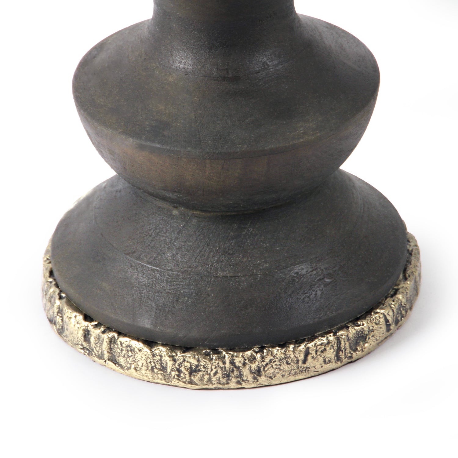 Galore Home Rustic Fusion End Table tavolino legno nero oro