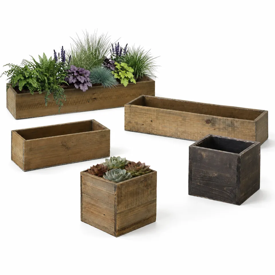 Galore Home Reclaimed Wood fioriera R3118 naturale