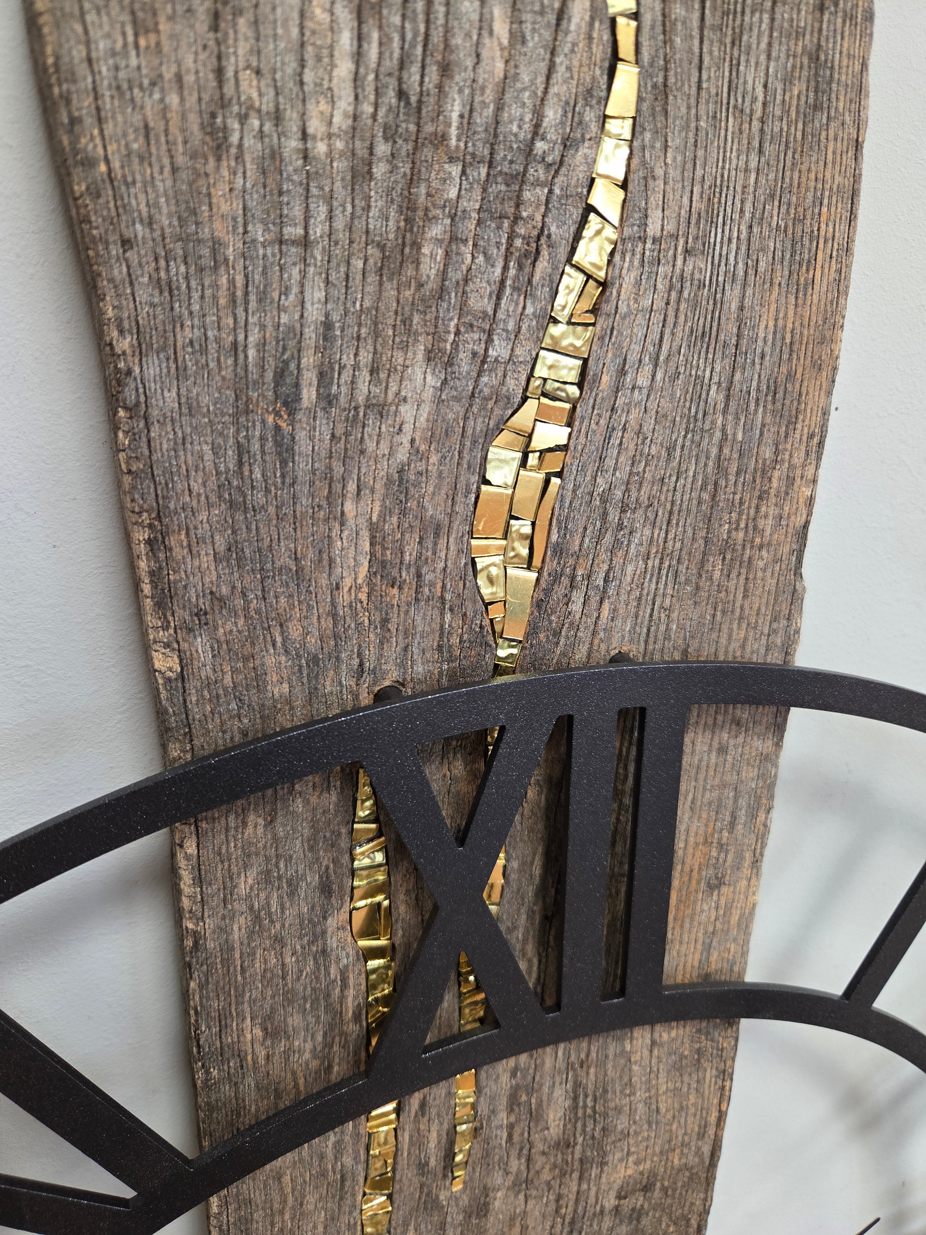 Sgualdini Simone Il Nido del Picchio orologio parete legno oro 90 cm