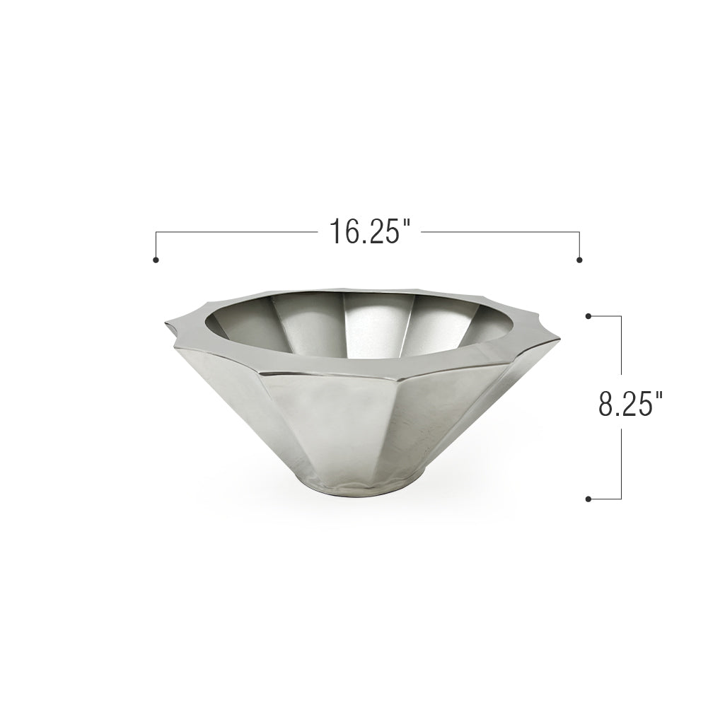 Galore Home Geometric fioriera bassa in alluminio oro