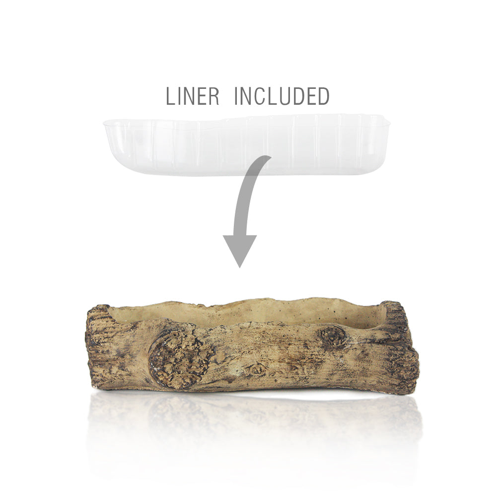 Galore Home Ceramic Log Fioriera Ceramica Tronco Bianca
