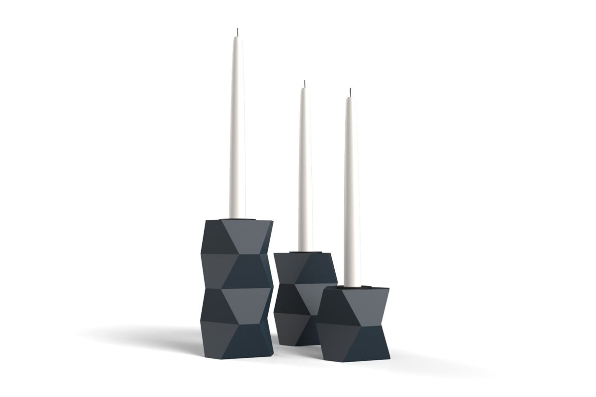 Cyrcus Design Tre Grazie candelabro alluminio specchio