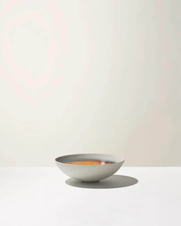 Ceramica Gatti 1928 Crateri Azzurro Polvere CC27 centrotavola basso