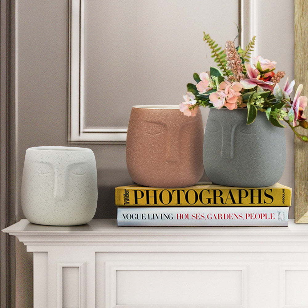 Galore Home Slumbering Portavaso Ceramica Bianco