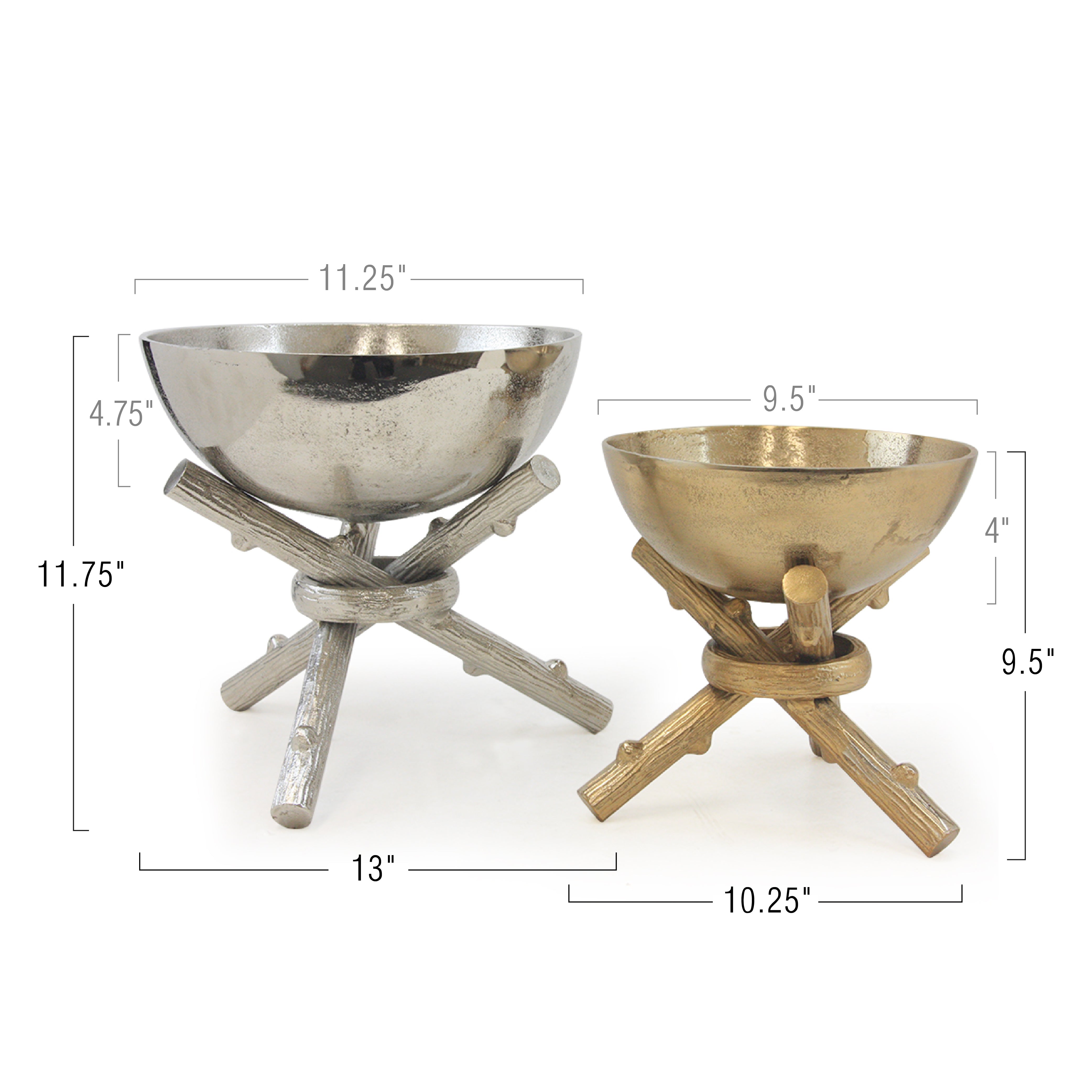 Galore Home Bonfire 3-2077 coppa oro small in alluminio