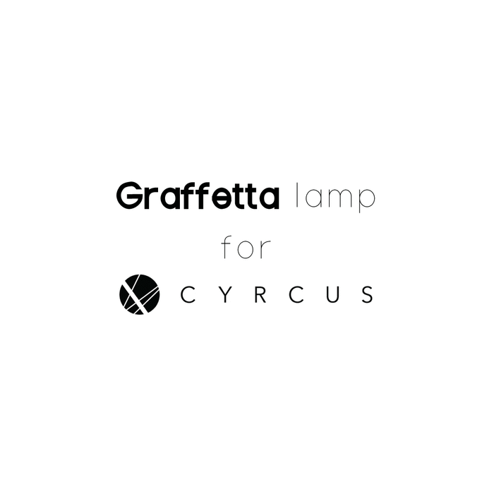 Cyrcus Design Graffetta lampada nylon nero