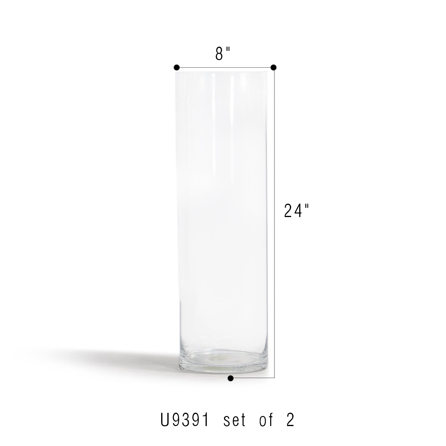 Galore Home Premium U9395 vaso vetro set 2 pezzi piccolo