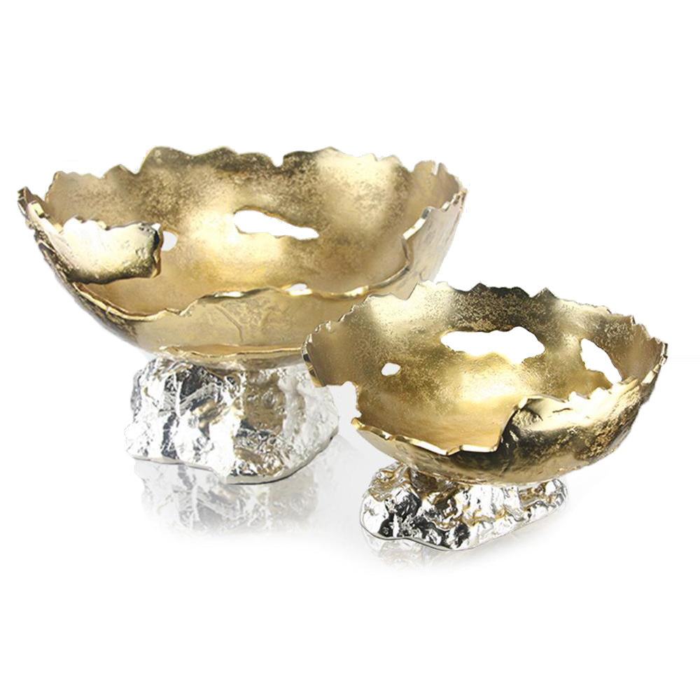 Galore Home Lunar Bowl scultura coppa Grande alluminio