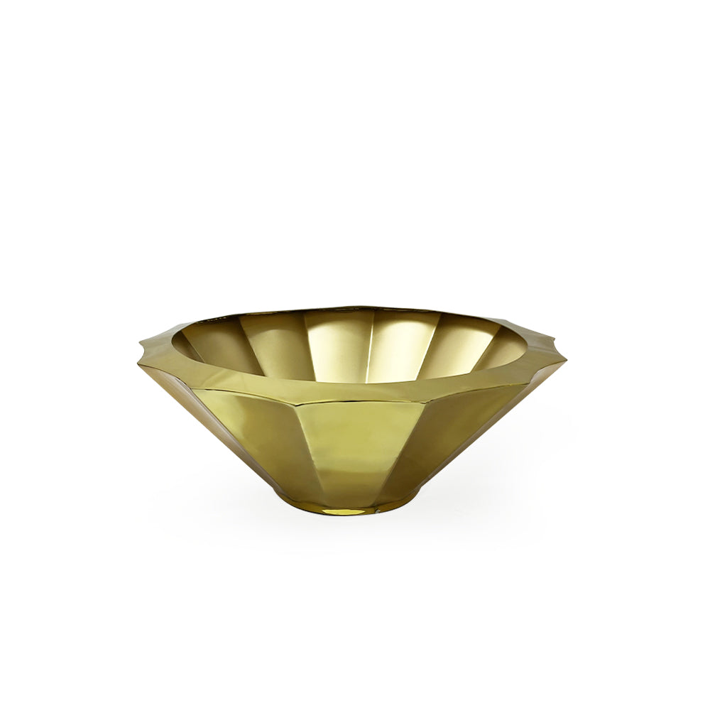 Galore Home Geometric fioriera bassa in alluminio oro