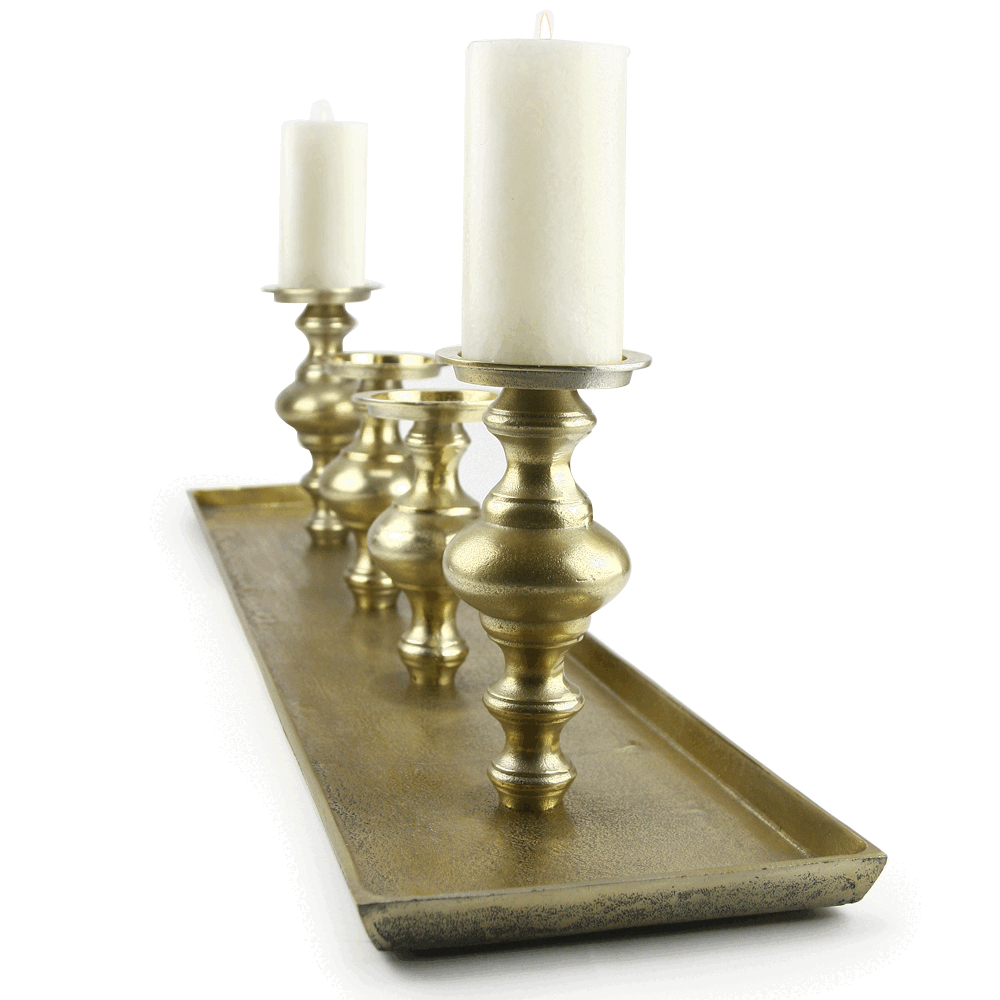 Galore Home Candle Centerpiece portacandele oro
