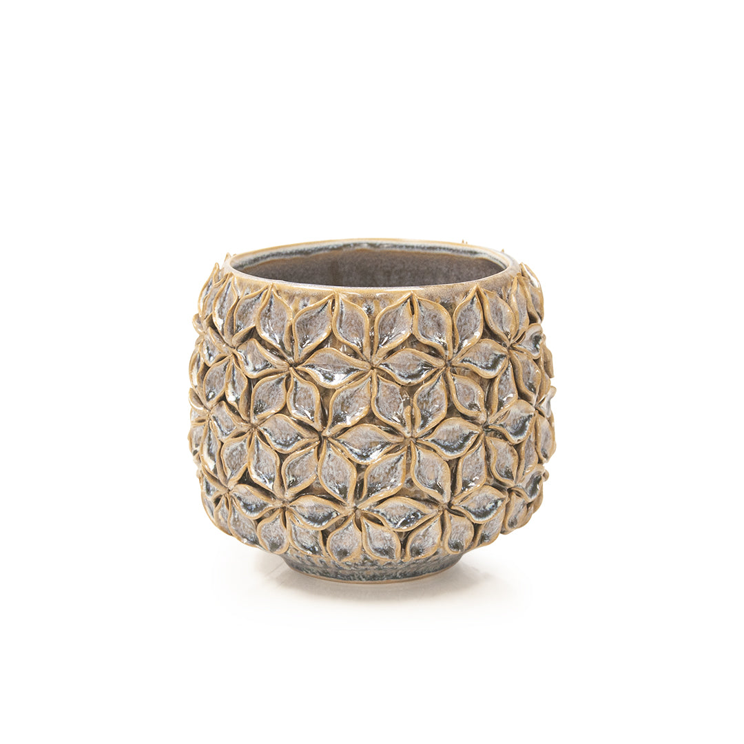 Galore Home Lotus vaso ceramica loto scolpito a mano small