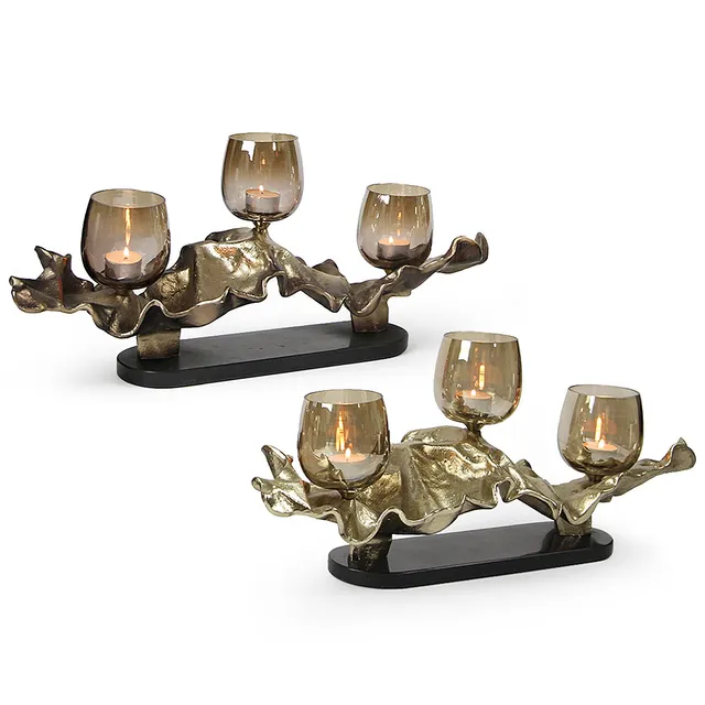 Galore Home Trinity Glow G31-9903 portacandele bronzo