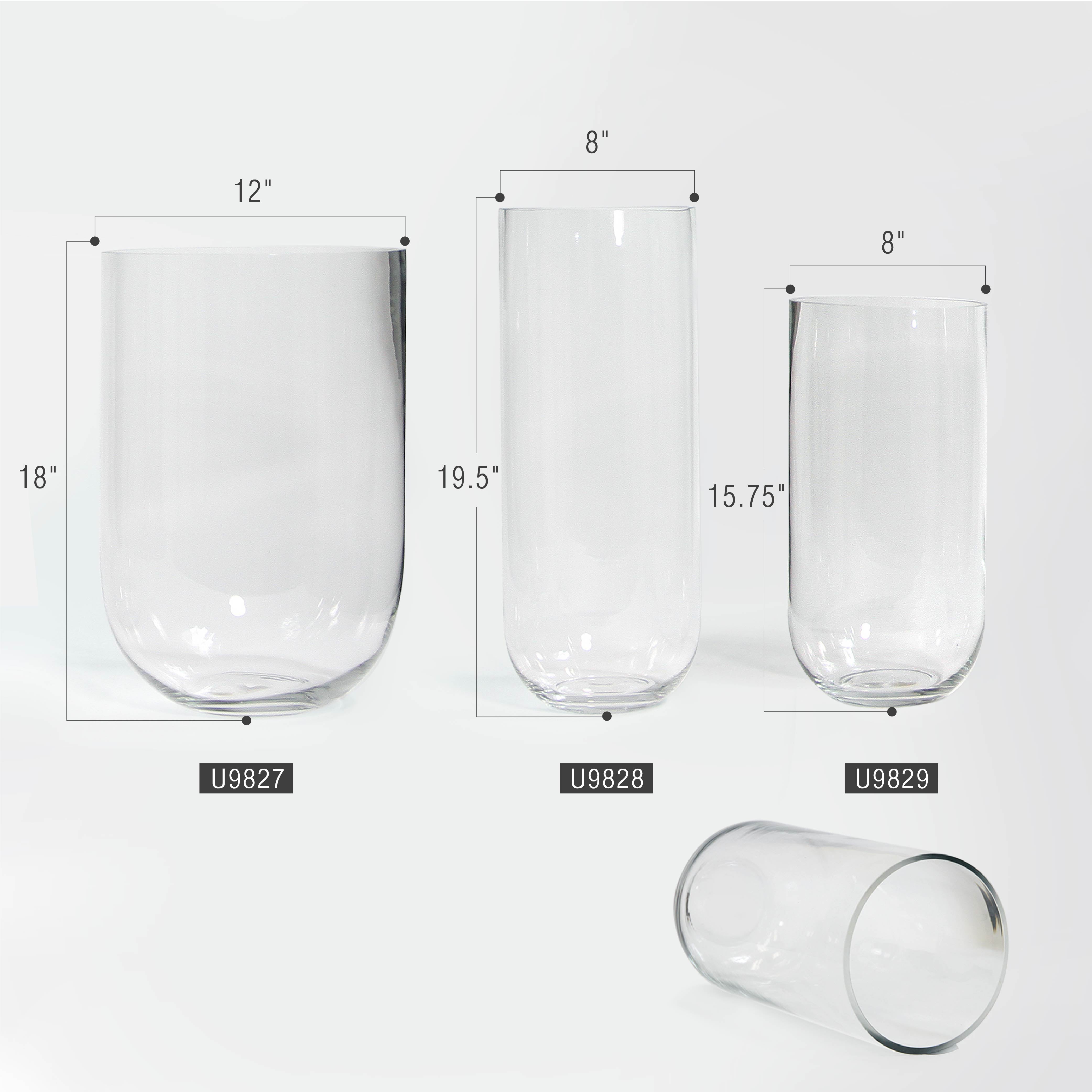 Galore Home Inverted Dome vaso in vetro Large vetro spesso