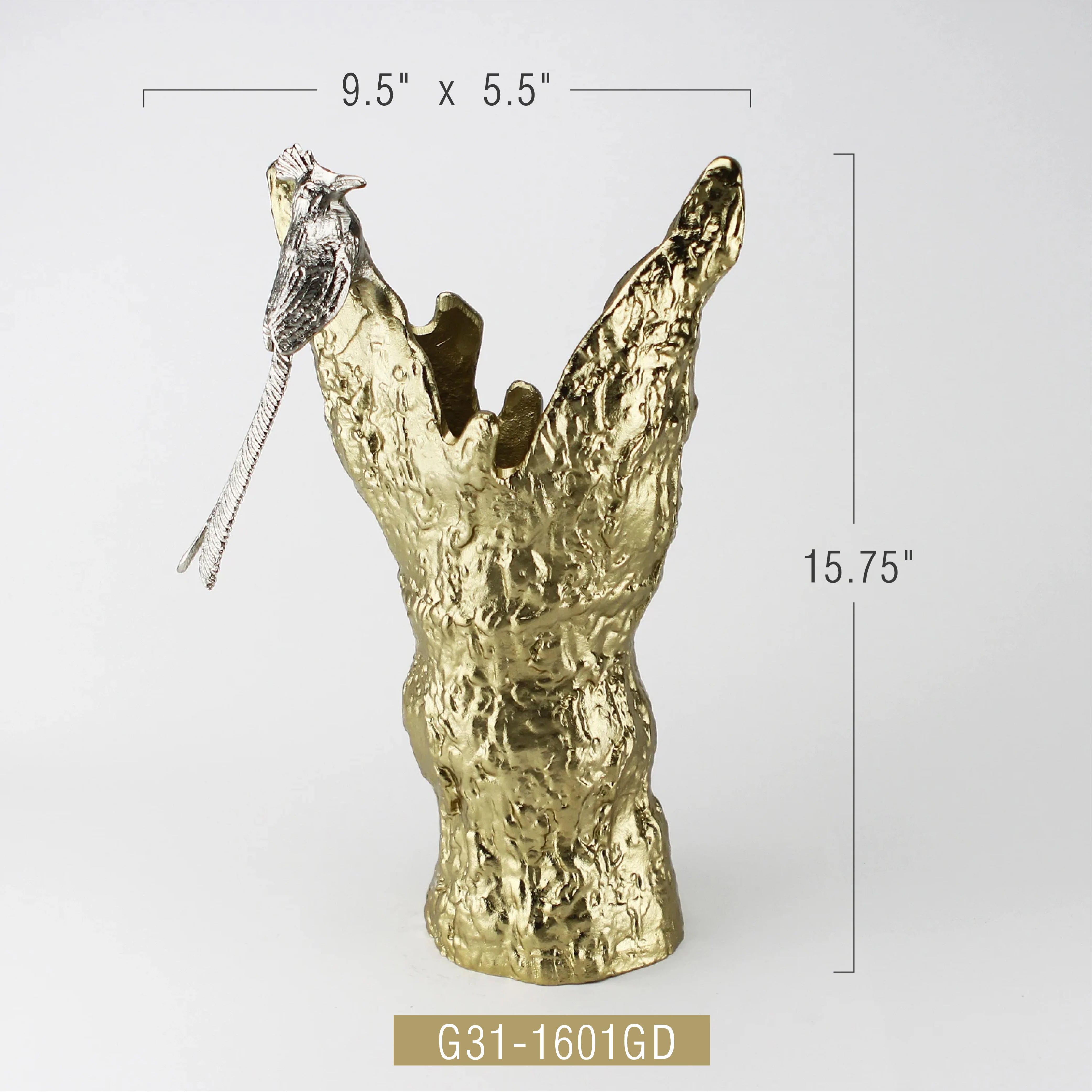 Galore Home Cardinal vaso metallo oro cardinale 40 cm