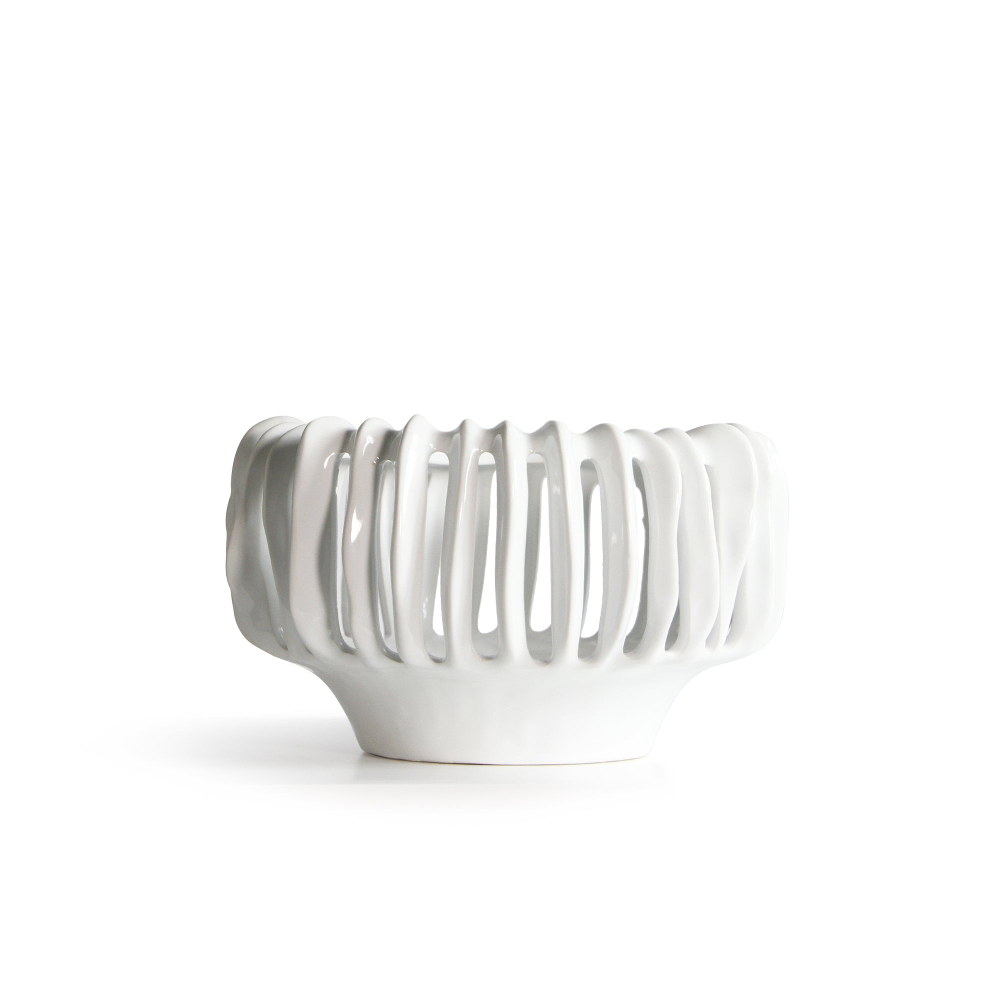 Galore Home Lumen CCV64 vaso ceramica bianca traforato