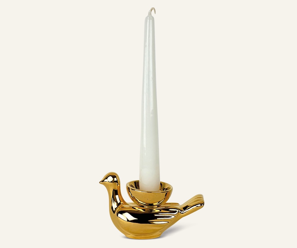 Ceramica Gatti 1928 Luce Selvaggia Colombina statuetta maiolica