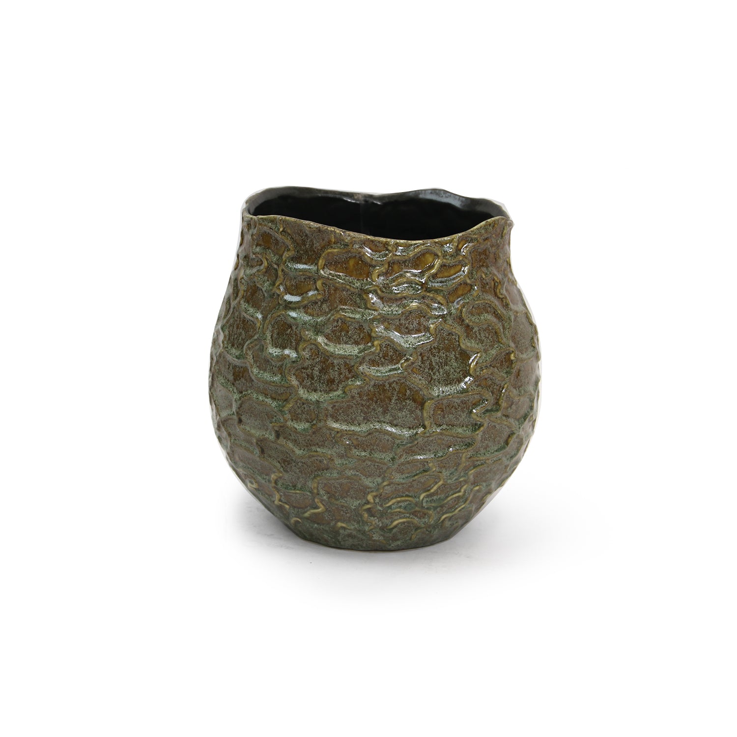 Galore Home Eclipse Vessel vaso ceramica verde piccolo