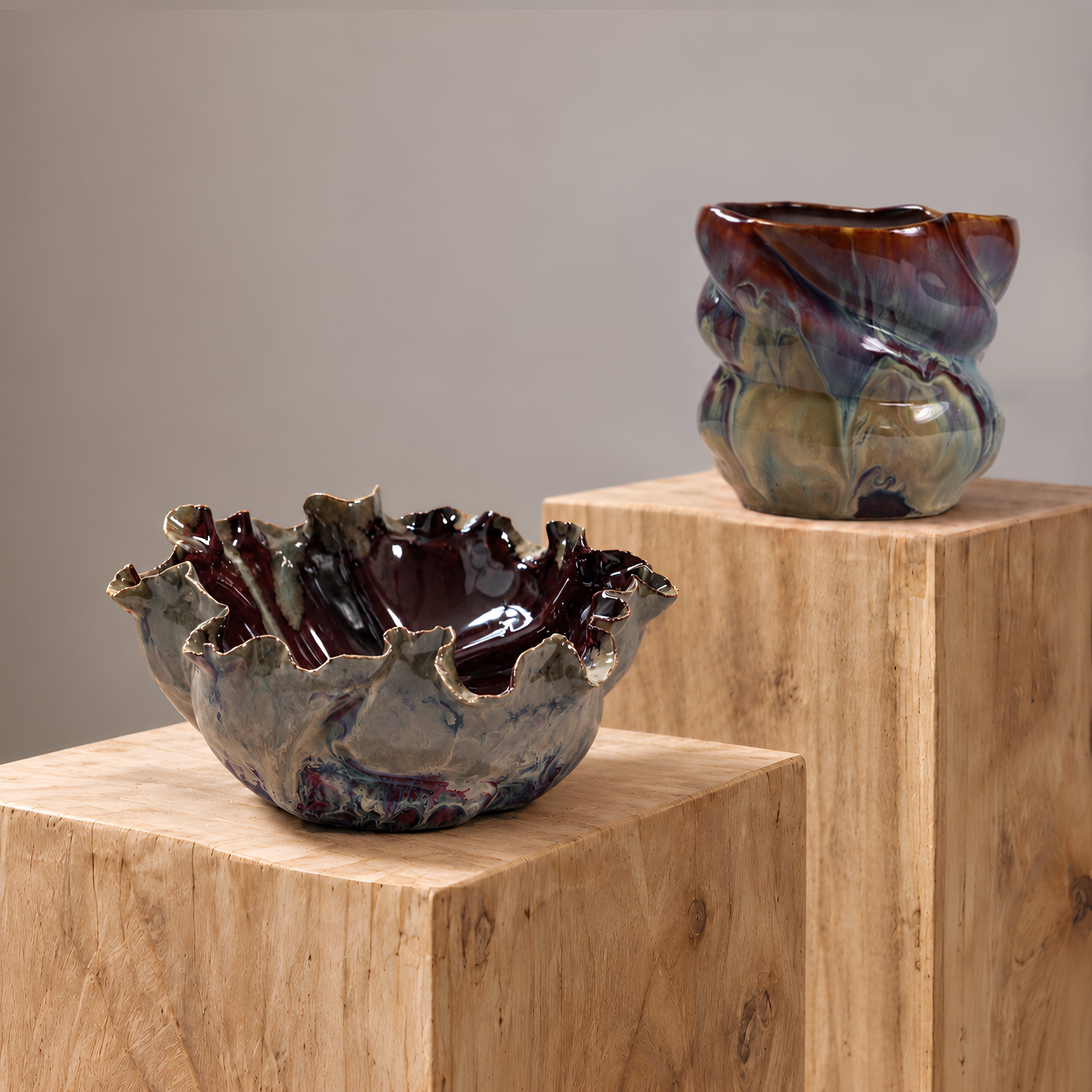 Galore Home Lava CPT95 vaso ceramica nebula