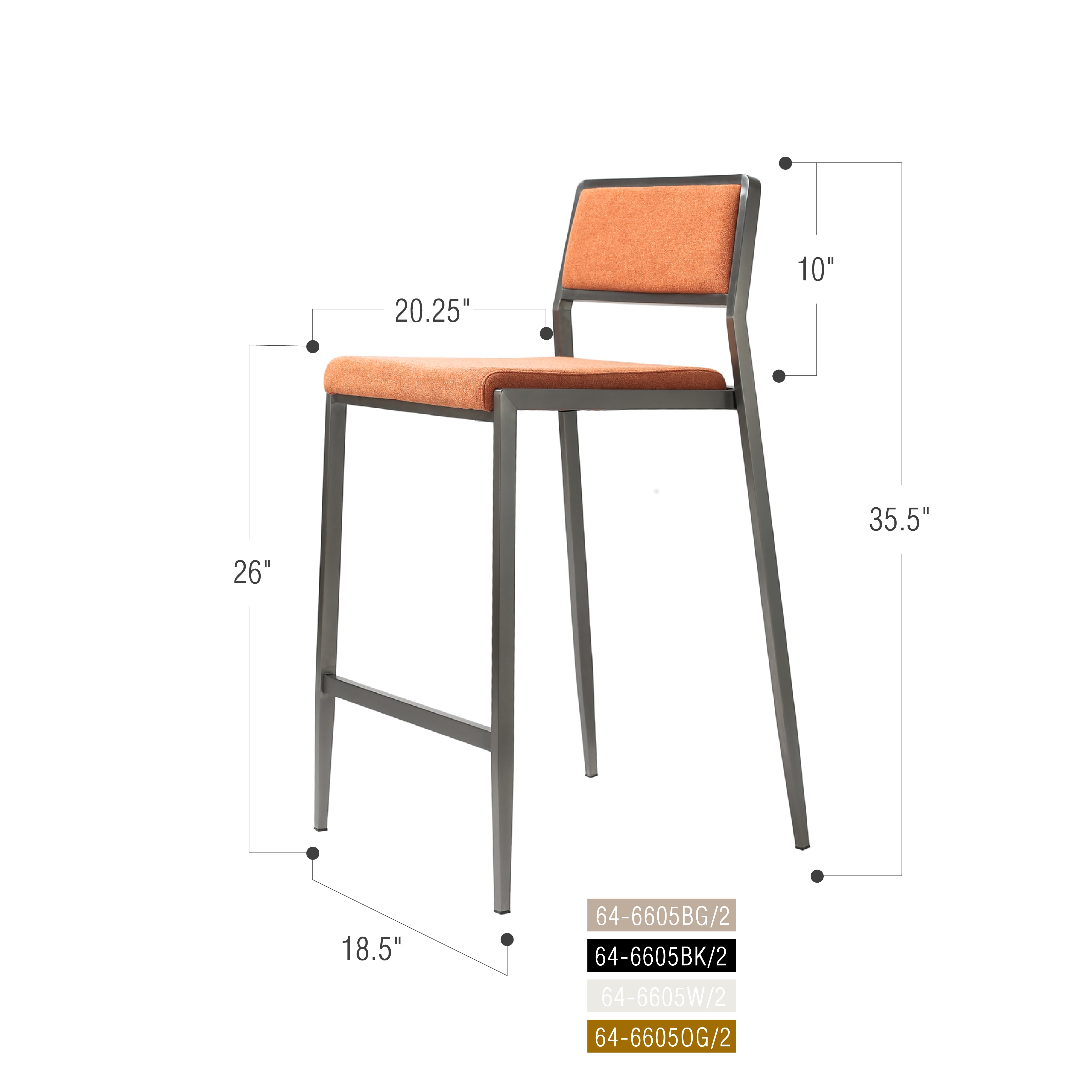 Galore Home Sleekline sgabello beige set 2 velluto