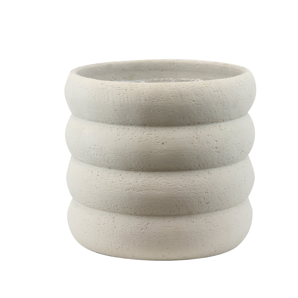 Galore Home Rounded Terra cachepot grande nero cemento