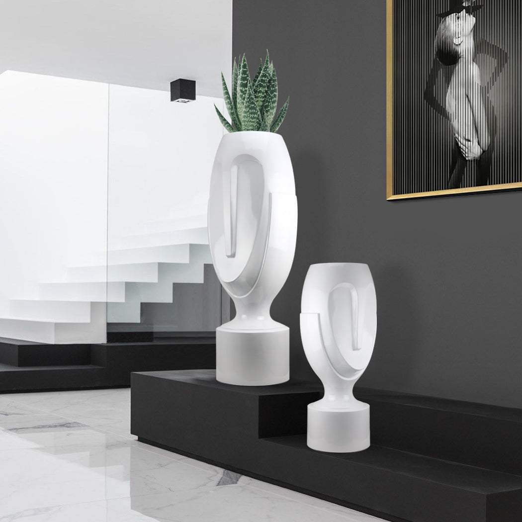 Galore Home Stoic Face vaso scultura Large bianco