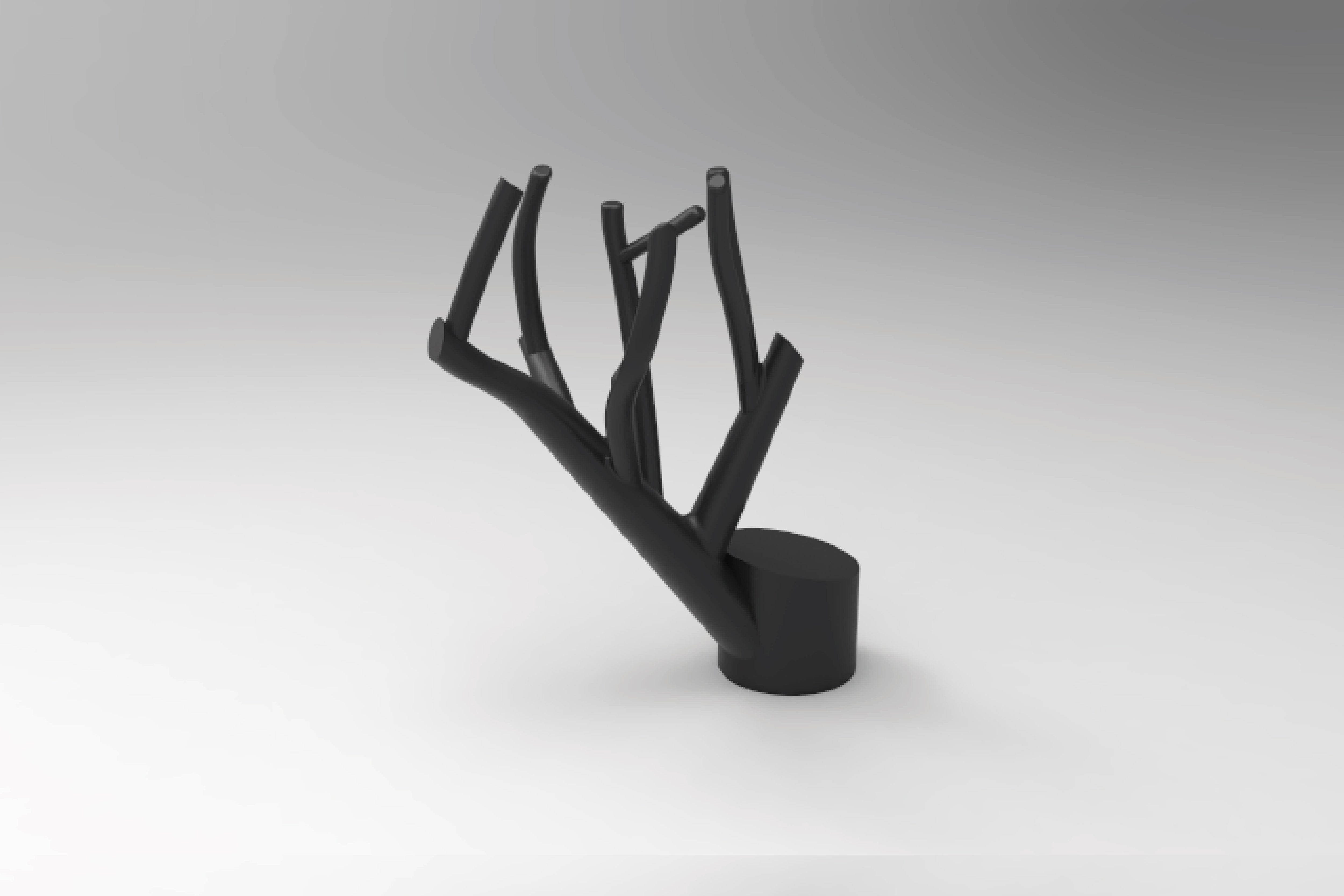 Cyrcus Design Tree Fire candelabro albero nylon nero magnete