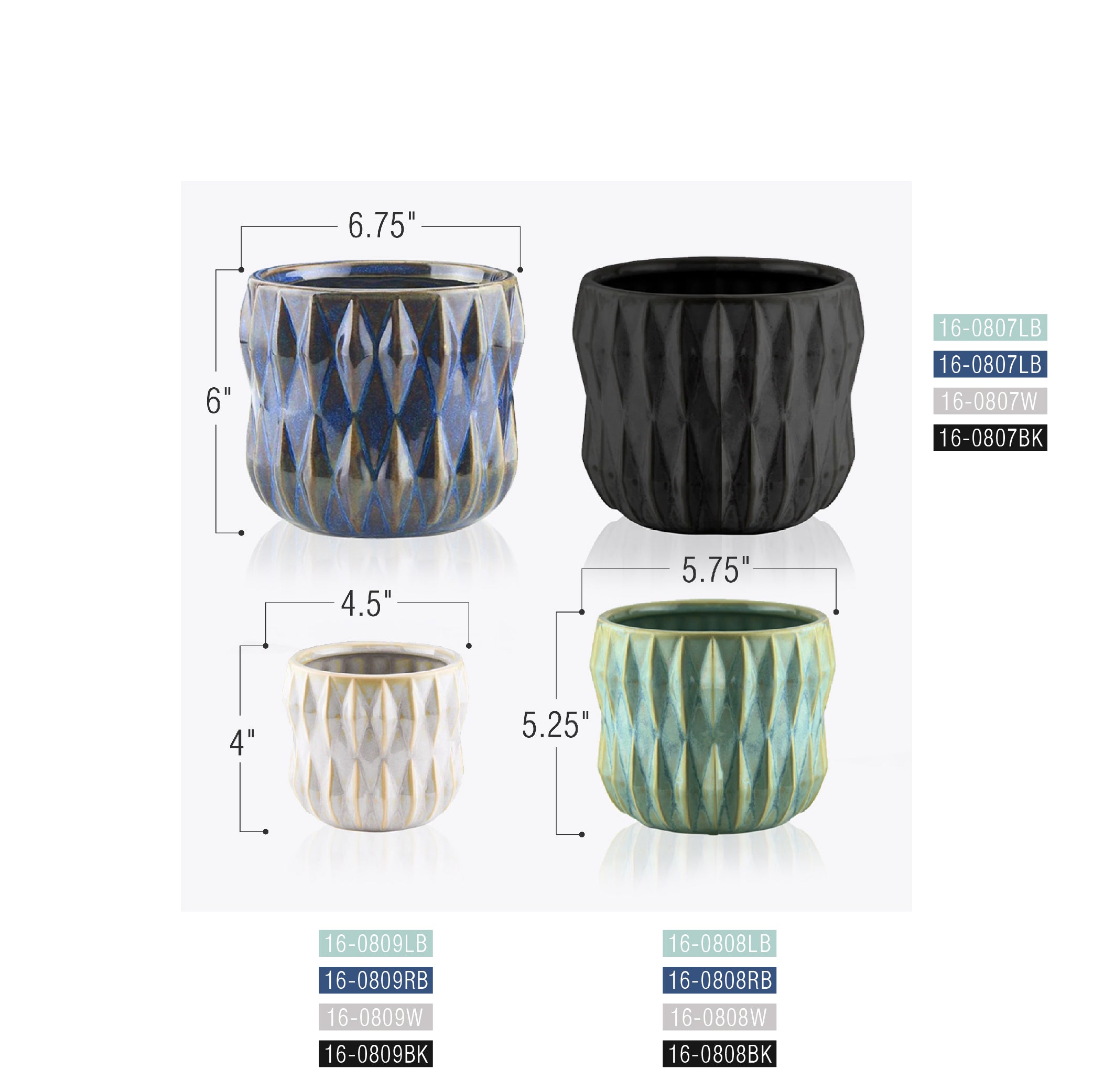 Galore Home Ceramic Pot vaso ceramica bianco piccolo 10 cm