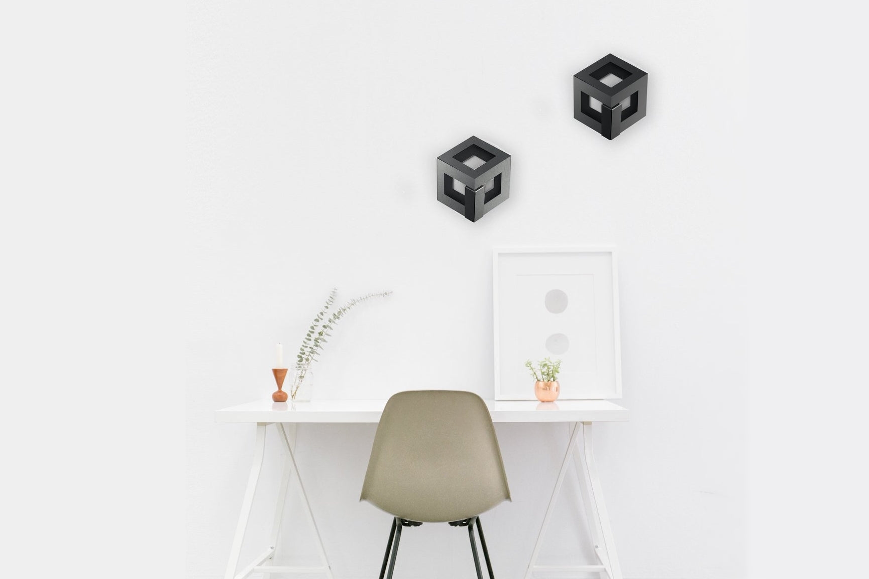 Cyrcus Design Inquadri CAIN1 appendiabiti acciaio bianco 15 cm