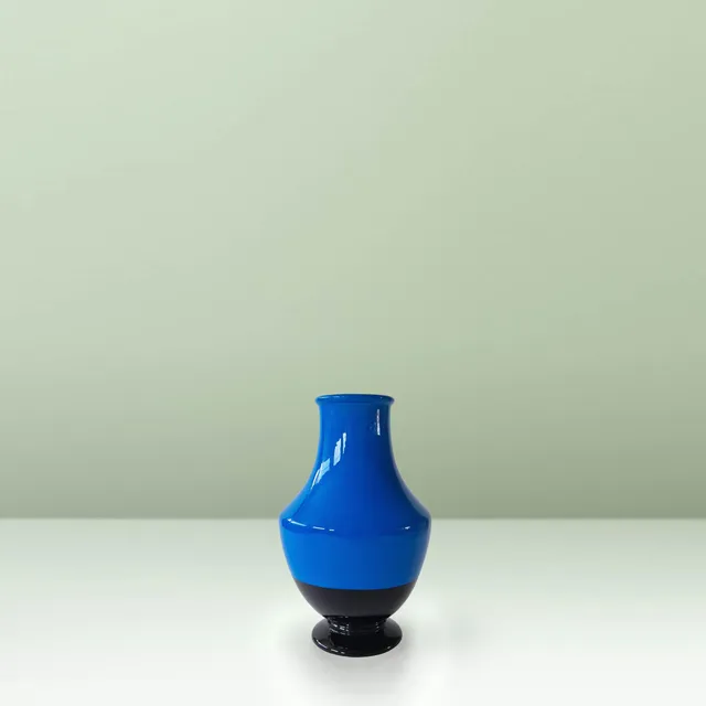 Ceramica Gatti 1928 Motor Valley MV19 vaso blu fluo nero