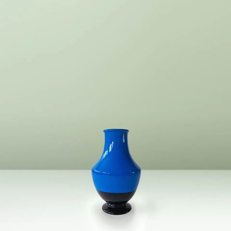 Ceramica Gatti 1928 Motor Valley MV19 vaso blu fluo nero