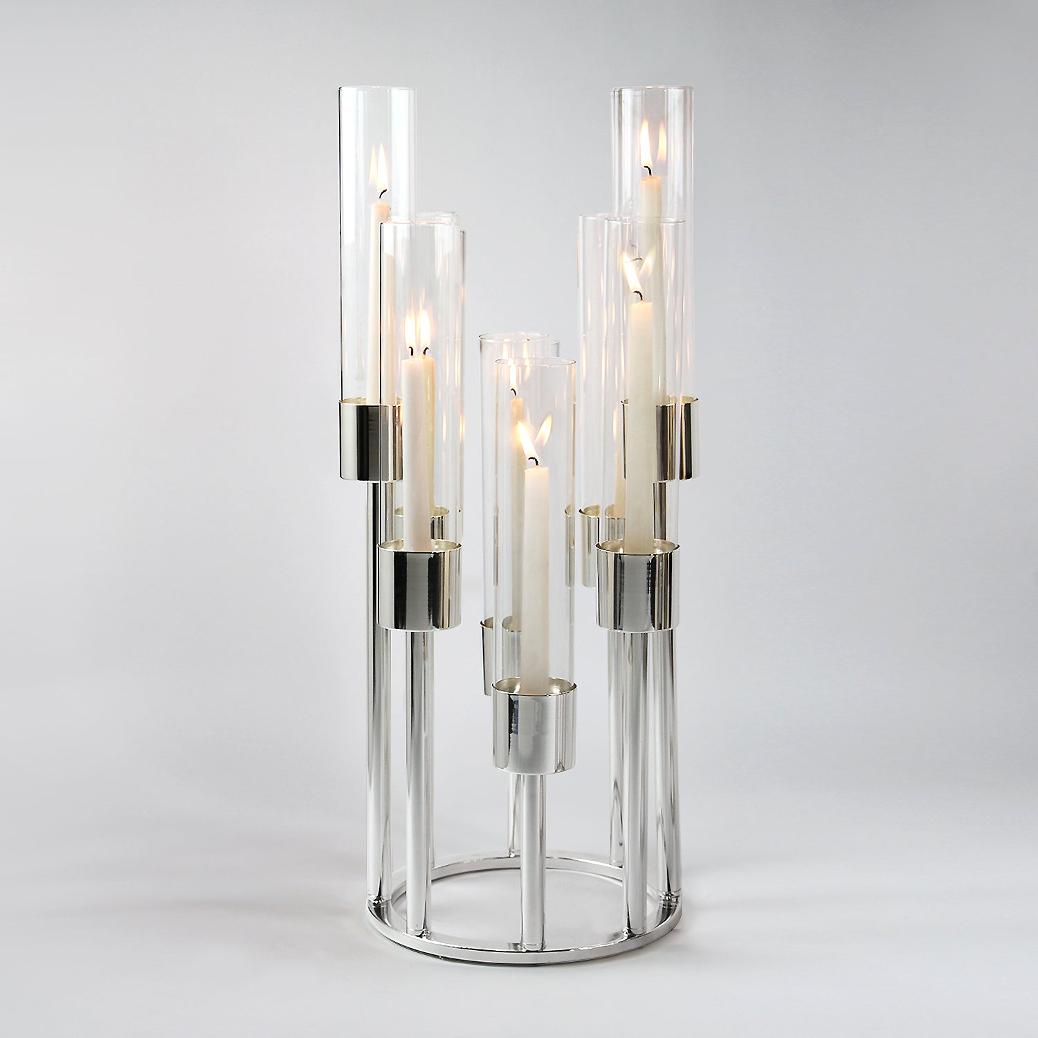 Galore Home Aura Octet candelabro oro 8 fiamme con vetri