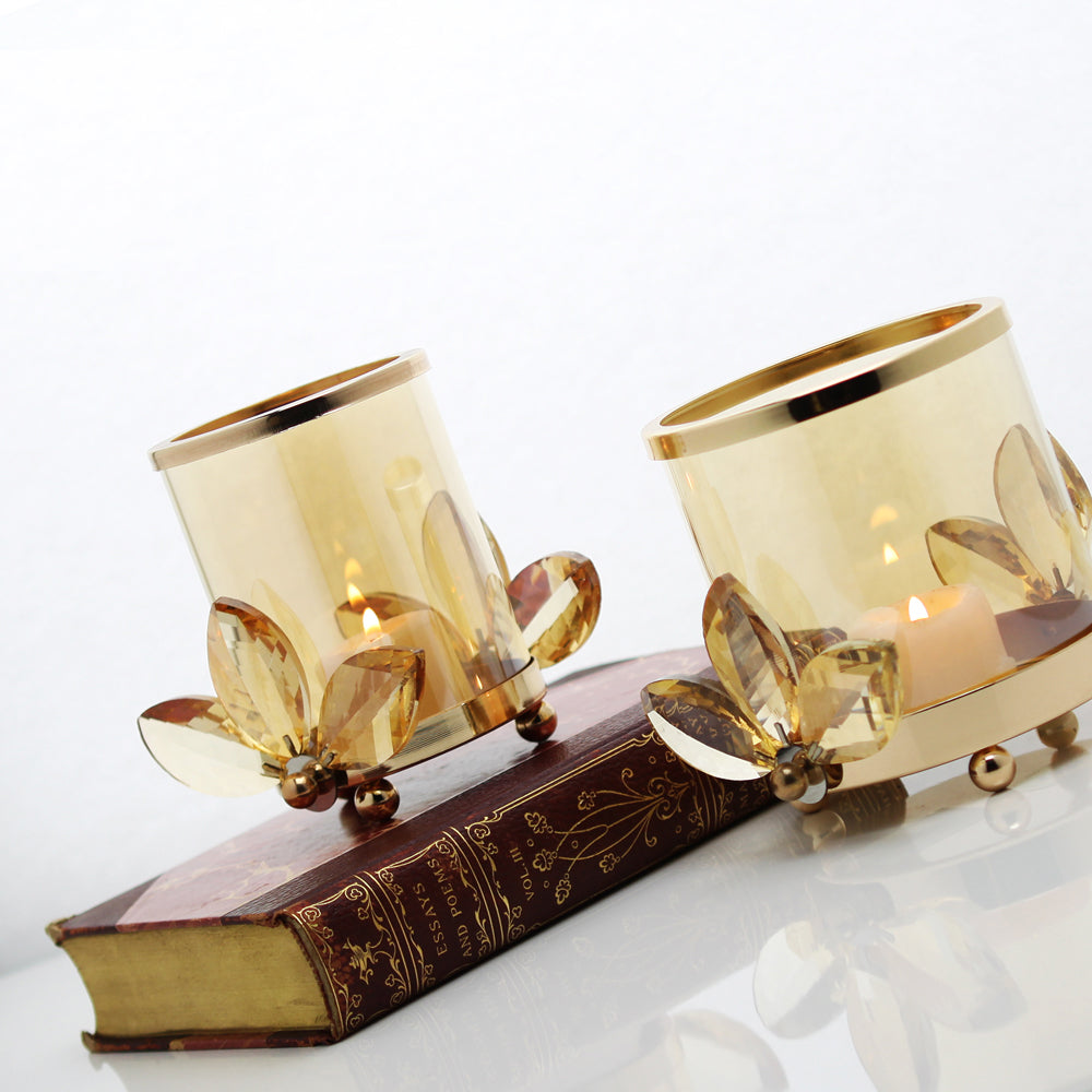 Galore Home Crystal Votive Portacandele Argento M7036 4pz